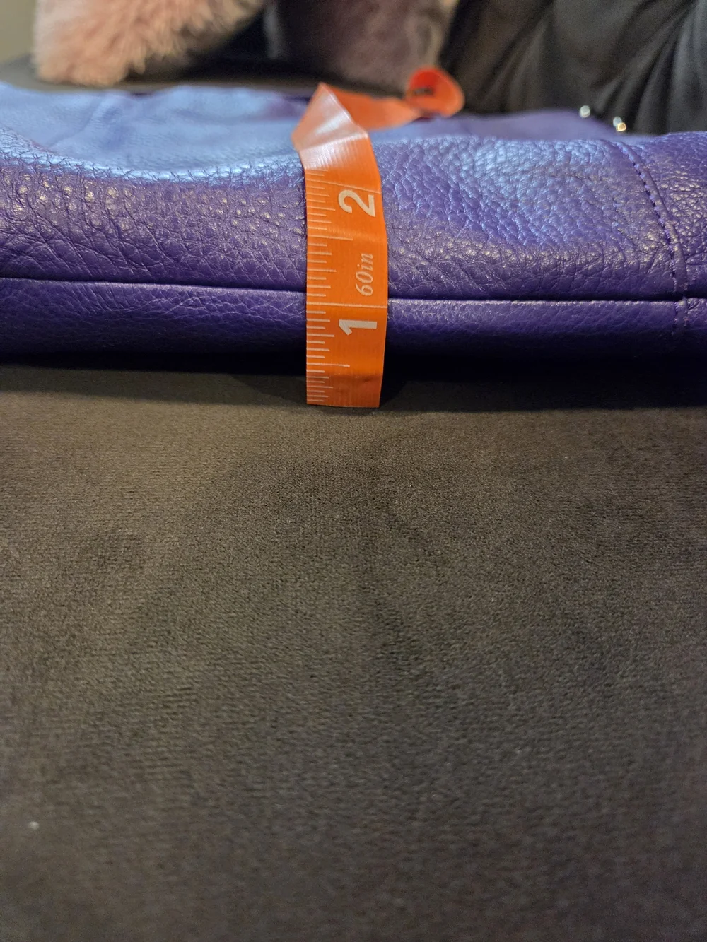 COACH Purple Pebbled Leather Crossbody Tote